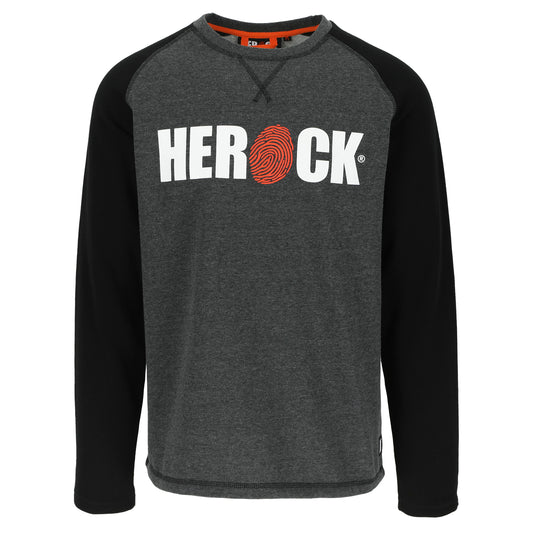 Herock Roles Sweater lange mouwen in de kleur donker heather grijs